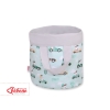 Double-sided toy basket L- mint rabbits/gray