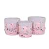 Double-sided toy basket L - navy blue stars/Gray