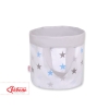 Double-sided toy basket L - stars blue-gray/gray