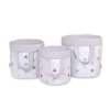 Double-sided toy basket L - stars blue-gray/gray