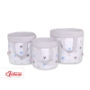 Double-sided toy basket L - stars blue-gray/gray