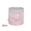 Double-sided toy basket M - ballerinas pink/gray