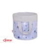 Double-sided toy basket M - blue-navy blue stars/Gray