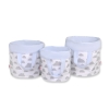 Double-sided toy basket M - clouds gray/blue