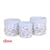 Double-sided toy basket M - clouds gray/blue