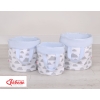 Double-sided toy basket M - clouds gray/blue