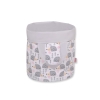 Double-sided toy basket M- hedgehogs gray/gray
