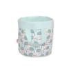 Double-sided toy basket M - hedgehogs mint/mint