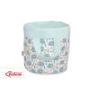 Double-sided toy basket M - hedgehogs mint/mint
