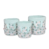 Double-sided toy basket M - hedgehogs mint/mint