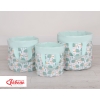 Double-sided toy basket M - hedgehogs mint/mint