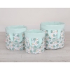 Double-sided toy basket M - hedgehogs mint/mint