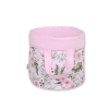 Double-sided toy basket M - peony flower pink/pink