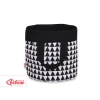 Double-sided toy basket M - triangles black/black