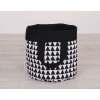 Double-sided toy basket M - triangles black/black