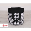 Double-sided toy basket M - triangles black/black