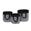 Double-sided toy basket M - triangles black/black
