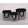 Double-sided toy basket M - triangles black/black
