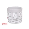 Double-sided toy basket S - clouds gray/gray
