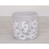 Double-sided toy basket S - clouds gray/gray