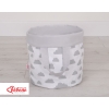 Double-sided toy basket S - clouds gray/gray