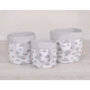 Double-sided toy basket S - clouds gray/gray