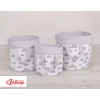 Double-sided toy basket S - clouds gray/gray