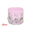 Double-sided toy basket S - peony flower pink/pink