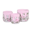 Double-sided toy basket S - peony flower pink/pink