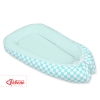 Doublesided Baby nest- turquoise with white dots/mint