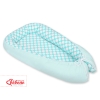 Doublesided Baby nest- turquoise with white dots/mint