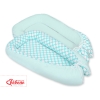 Doublesided Baby nest- turquoise with white dots/mint