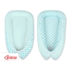Doublesided Baby nest- turquoise with white dots/mint