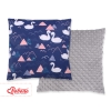 Doublesided Baby - Rest Decorative Pillow - Swans navy blue
