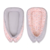 Doublesided Babynest- ballerinas pink/gray