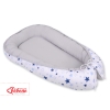Doublesided Babynest- blue stars/gray