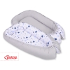 Doublesided Babynest- blue stars/gray