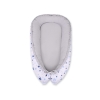 Doublesided Babynest- blue stars/gray
