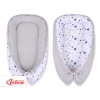 Doublesided Babynest- blue stars/gray