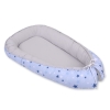Doublesided Babynest- blue stars/gray