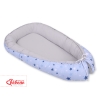 Doublesided Babynest- blue stars/gray