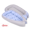 Doublesided Babynest- blue stars/gray