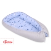 Doublesided Babynest- blue stars/gray