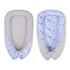 Doublesided Babynest- blue stars/gray