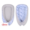 Doublesided Babynest- blue stars/gray