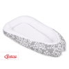 Doublesided Babynest- bubbles gray/white