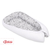 Doublesided Babynest- bubbles gray/white
