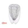 Doublesided Babynest- bubbles gray/white