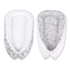 Doublesided Babynest- bubbles gray/white
