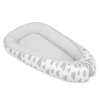 Doublesided Babynest- clouds gray/gray